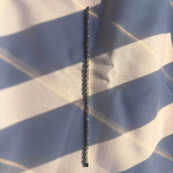 Sparkling Pear Cut Moissanite Women's Bracelet