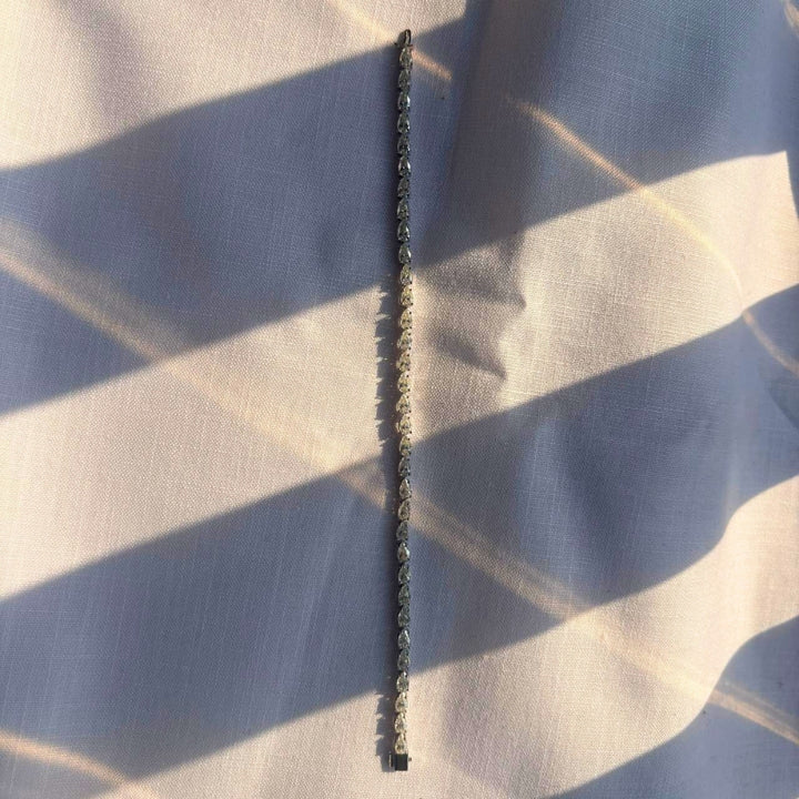 Sparkling Pear Cut Moissanite Women's Bracelet