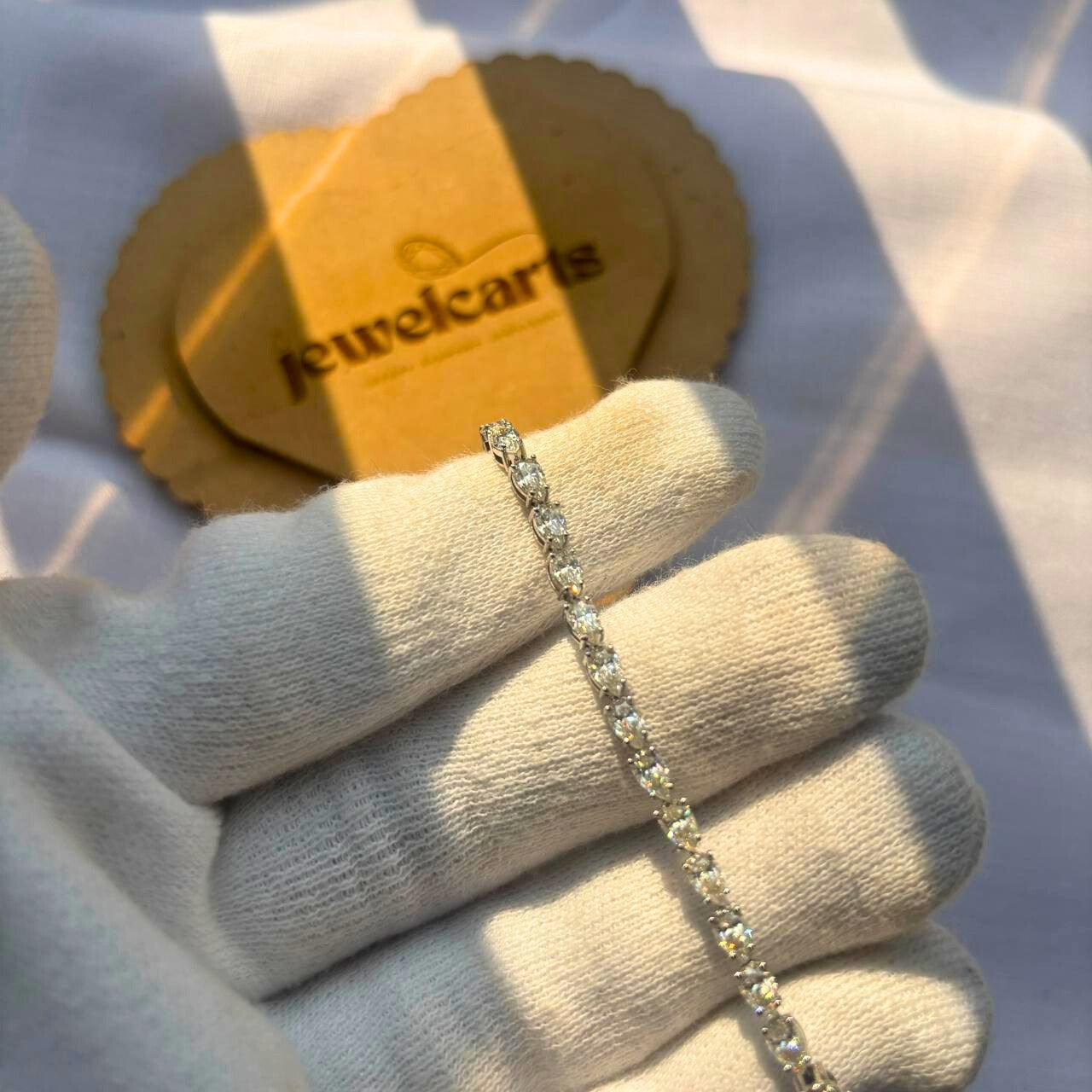 Sparkling Pear Cut Moissanite Women's Bracelet