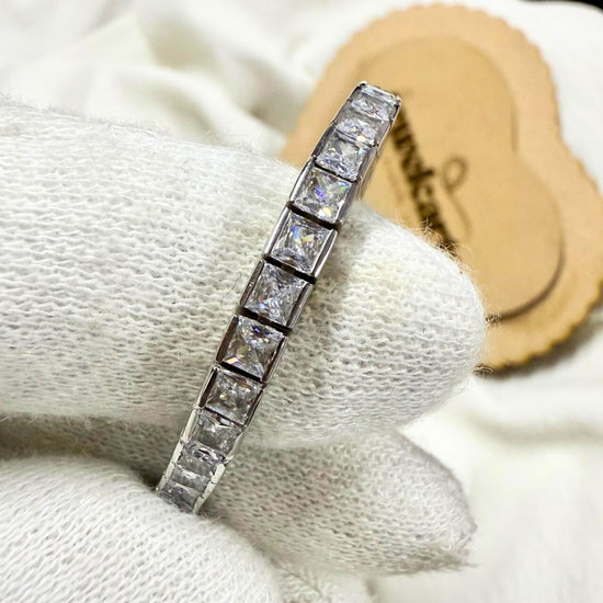Princess Diamond Tennis Bracelet in White Gold