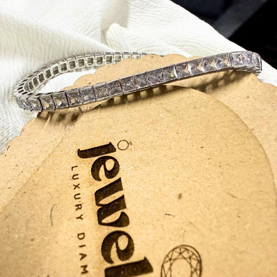 Princess Diamond Tennis Bracelet in White Gold