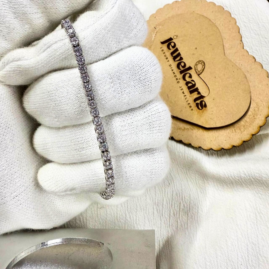 Lustrous 3.75 CT Round Diamond Tennis Bracelet