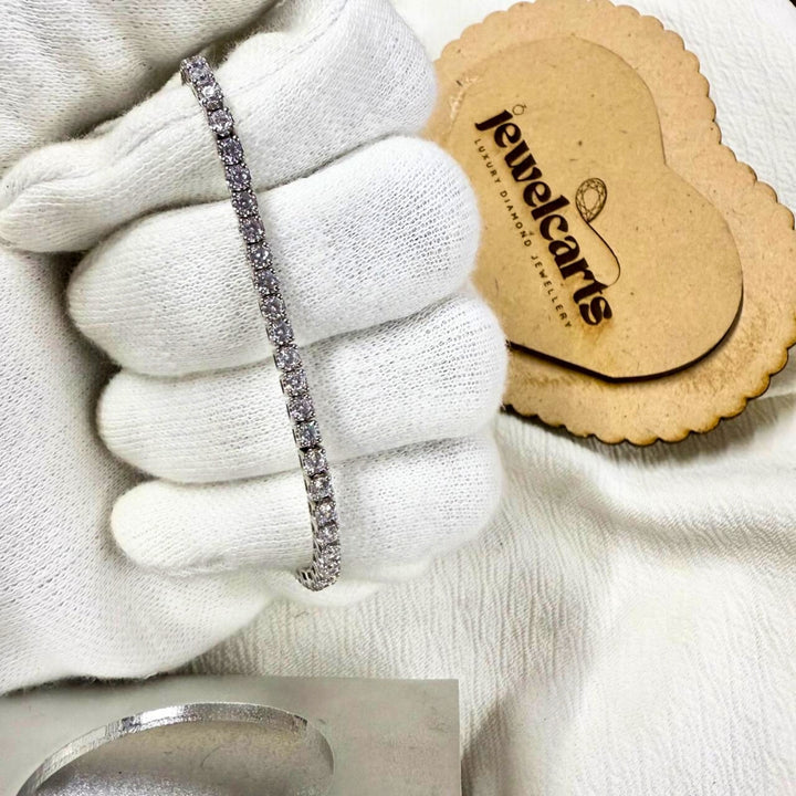 Lustrous 3.75 CT Round Diamond Tennis Bracelet