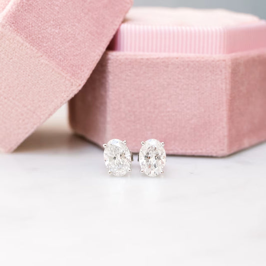 Amazeballs Oval Cut Diamond Stud Earring