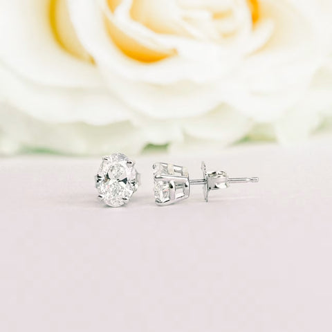 Amazeballs Oval Cut Diamond Stud Earring