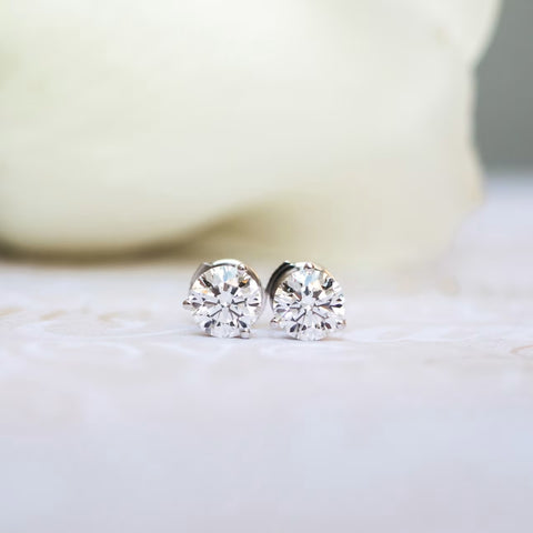 Affinity Round Cut Diamond Stud Earring