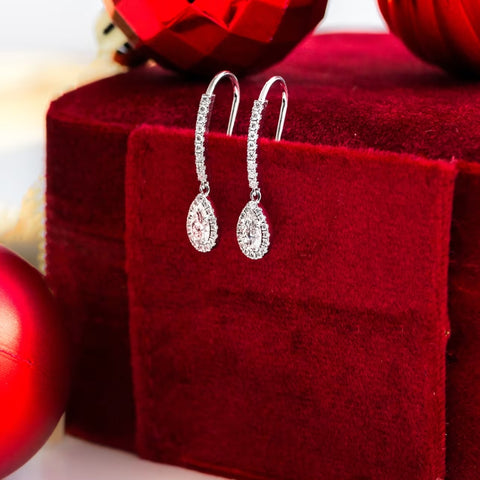 Wondrous Pear Cut Diamond Fashion Earring