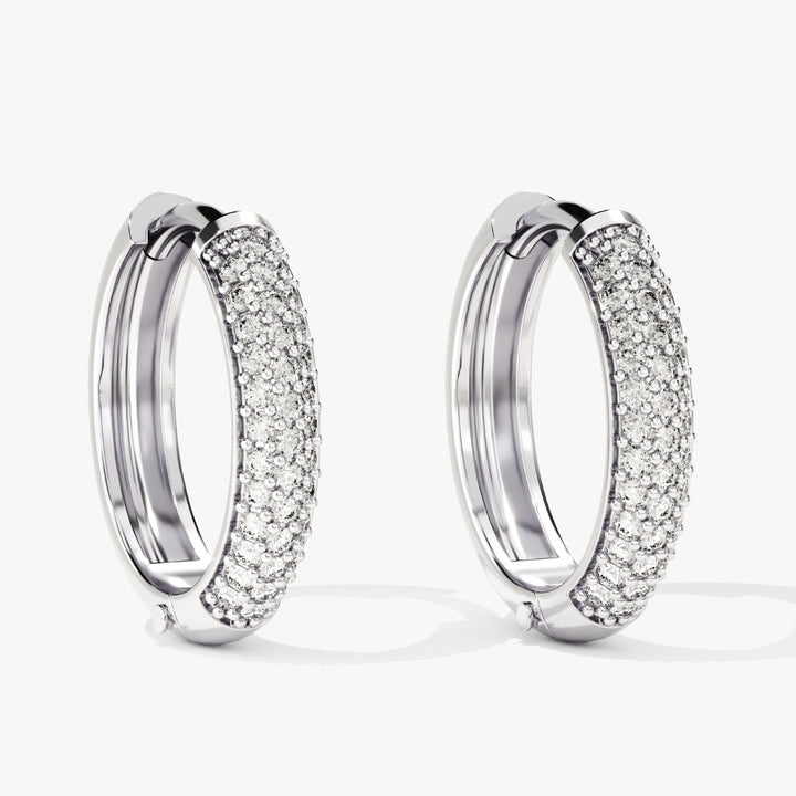 Moissanite 3.30 Round Diamond Hoop Earrings For Perfect Design