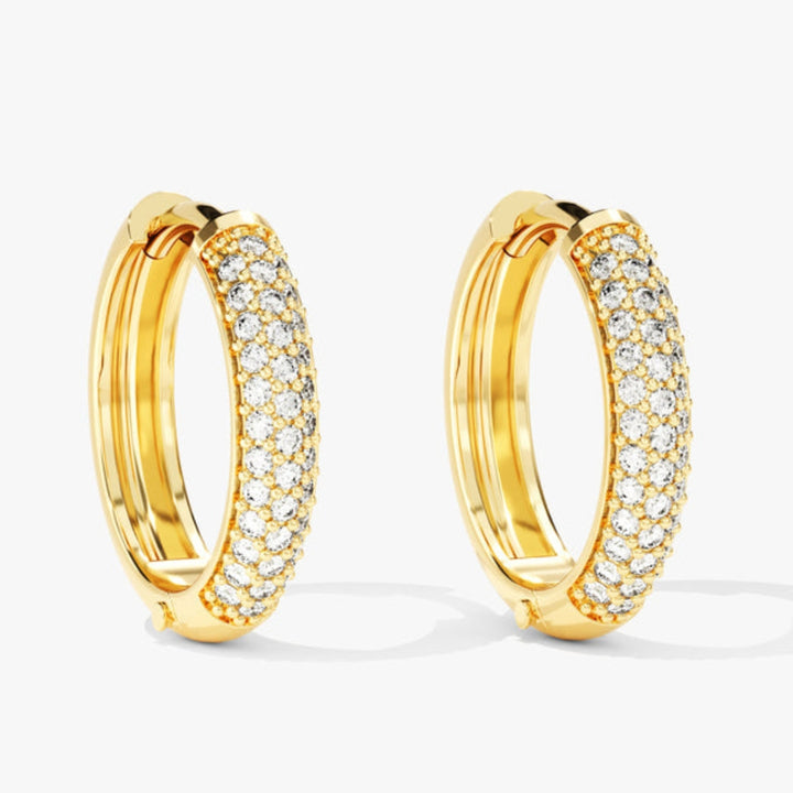 Moissanite 3.30 Round Diamond Hoop Earrings For Perfect Design