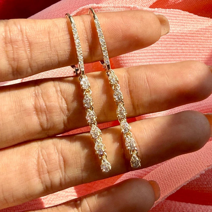 Moissanite 3.40 CT Round Cut Diamond Hoop Earring Perfect for Style