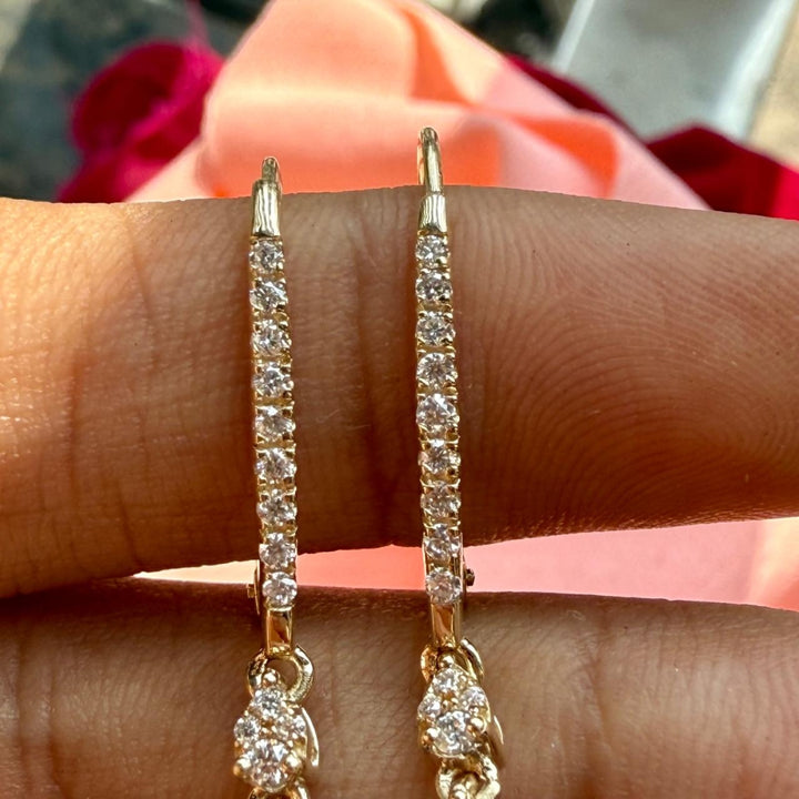 Moissanite 3.40 CT Round Cut Diamond Hoop Earring Perfect for Style