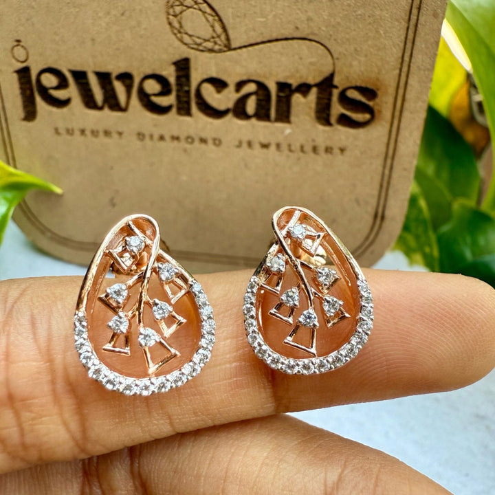 Elegant Design Fashion Earrings Set in 10KT Rose Gold
