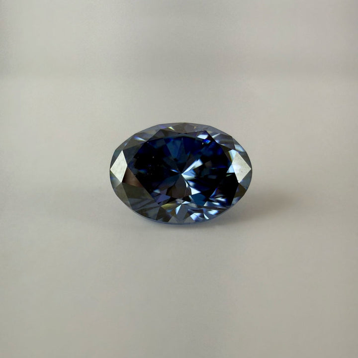 Moissanite 1.00 CT Oval Blue Loose Diamond