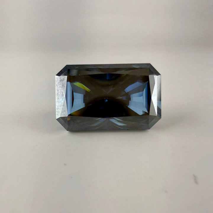 Moissanite 1.00 CT Radiant Cut Dark Blue Loose Diamond