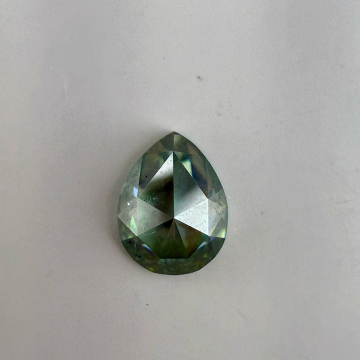 Moissanite 1.00 CT Pear Green Brilliant Cut Loose Diamond