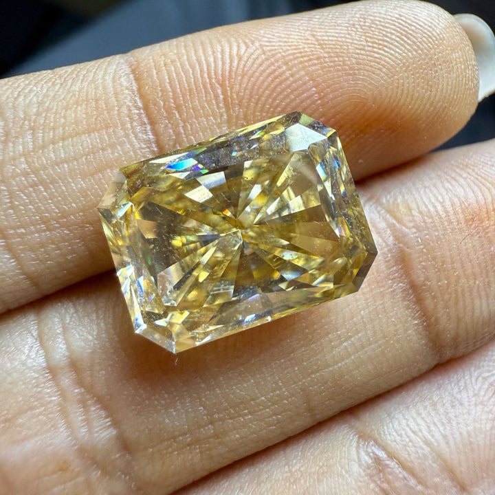 Moissanite 1.00 CT Radiant Shape Yellow Loose Diamond