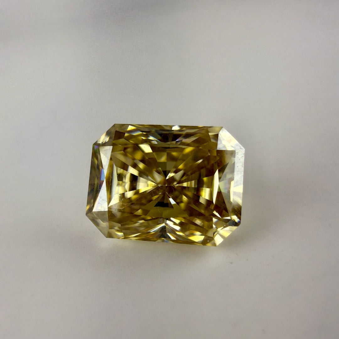 Moissanite 1.00 CT Yellow Brilliant Radiant Cut Loose Diamond
