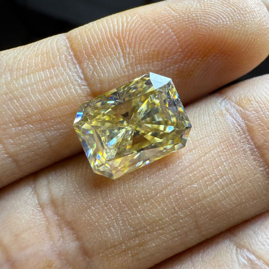 Moissanite 1.00 CT Yellow Brilliant Radiant Cut Loose Diamond