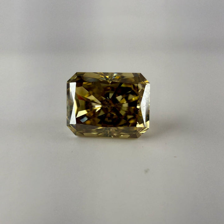 Moissanite 1.00 CT Dark Yellow Radiant Cut Loose Diamond