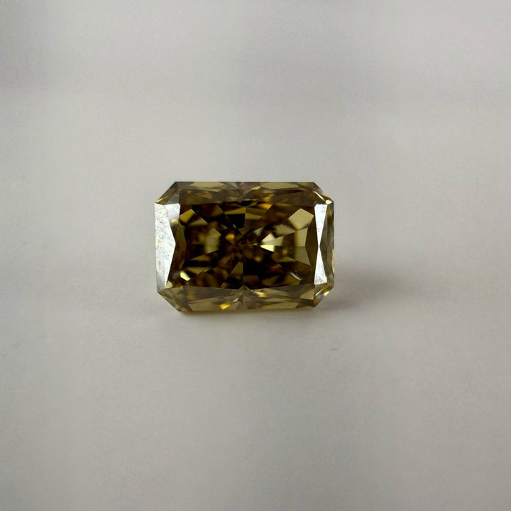 Moissanite 1.00 CT Dark Yellow Radiant Loose Diamond