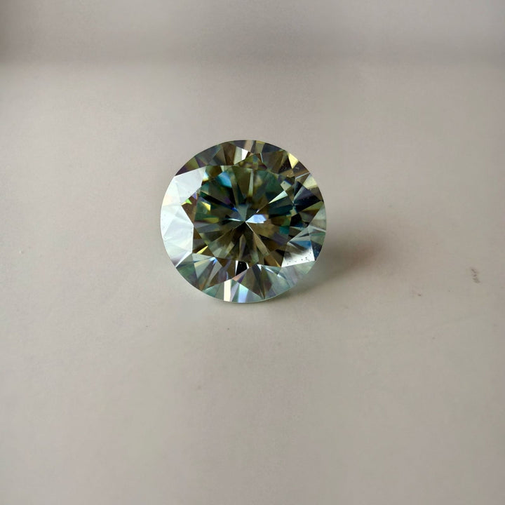 Moissanite 1.00 CT Green Round Loose Diamond