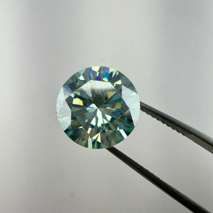 Moissanite 1.00 CT Green Round Loose Diamond