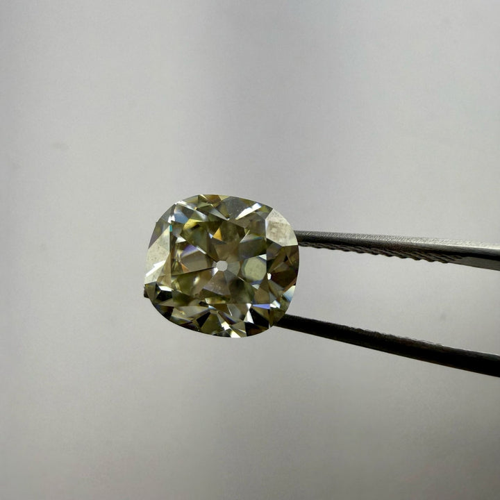Moissanite 1.00 CT Yellow Square Cushion Loose Diamond