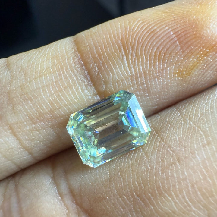 Moissanite 1.00 CT Emerald Loose Diamond