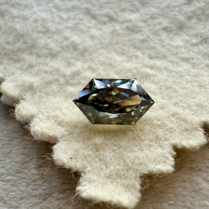 Moissanite 2.87 CT Hexagon Loose Diamond