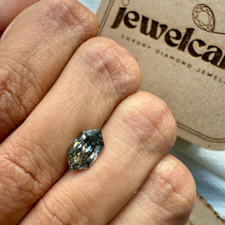 Moissanite 2.87 CT Hexagon Loose Diamond