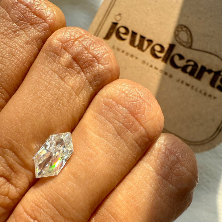 Moissanite 2.55 CT Hexagon Loose Diamond