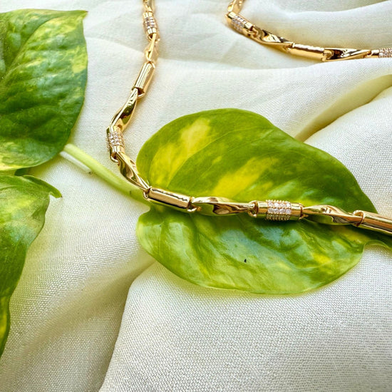 Glimmer Gold Moissanite Diamond Necklace