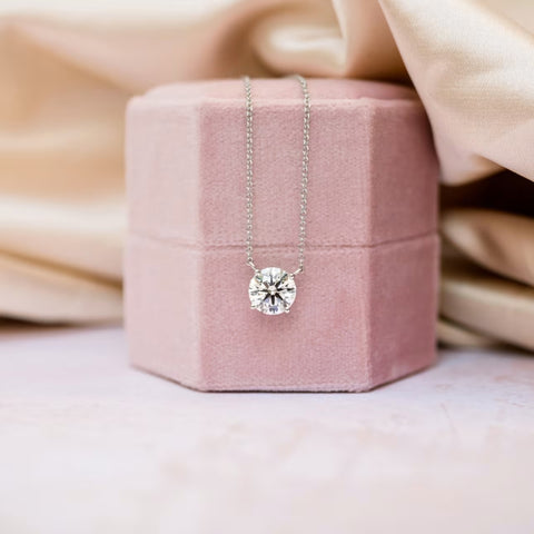 Fastidious Round Cut Diamond Necklace