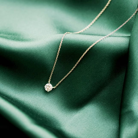 Fastidious Round Cut Diamond Necklace