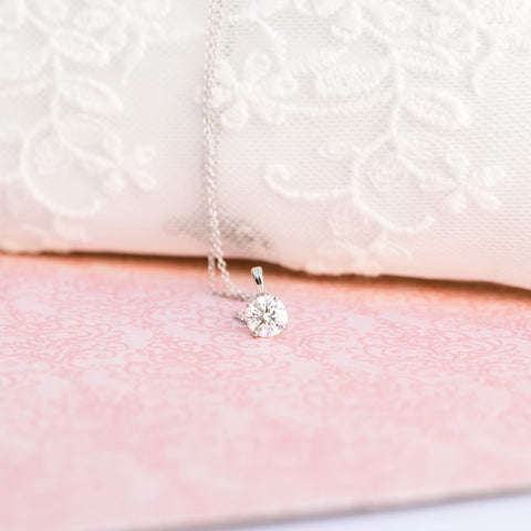 Vulgarly Elegant Round Cut Diamond Necklace