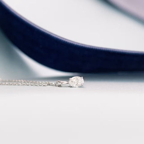 Imperialistic Oval Cut Diamond Necklace