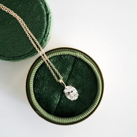 Imperialistic Oval Cut Diamond Necklace