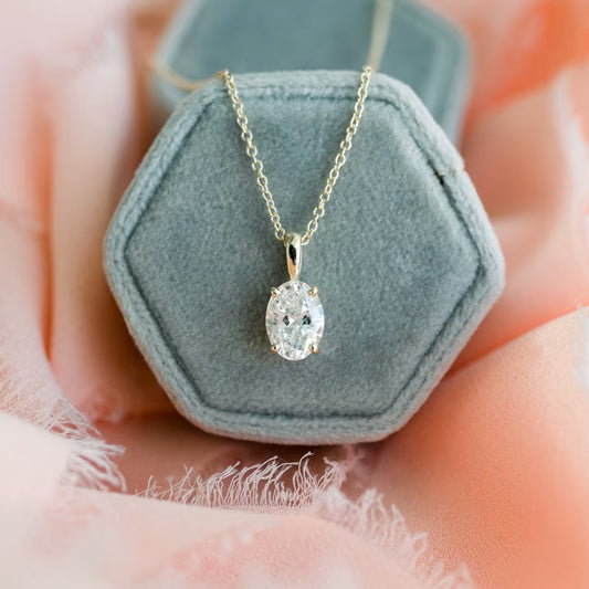 Imperialistic Oval Cut Diamond Necklace