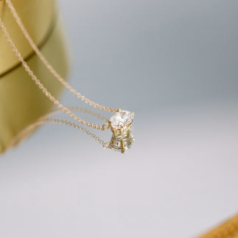 Imperial Oval Cut Diamond Necklace