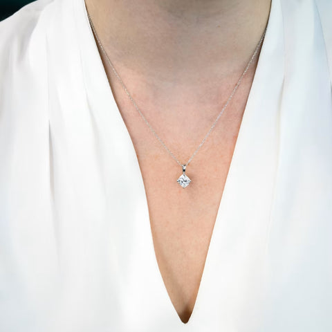 Indulgent Cushion Cut Diamond Necklace