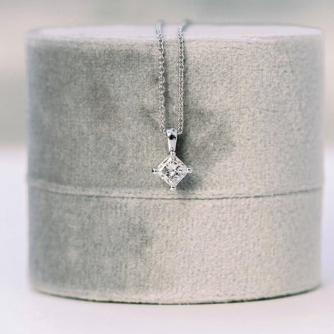 Bountiful Princess Cut Diamond Necklace