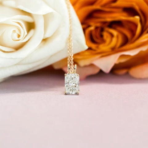 Breathtaking Radiant Cut Diamond Necklace