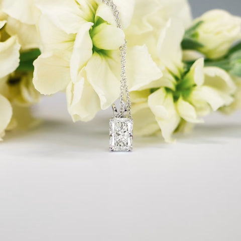 Breathtaking Radiant Cut Diamond Necklace