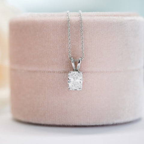 Breathtaking Radiant Cut Diamond Necklace