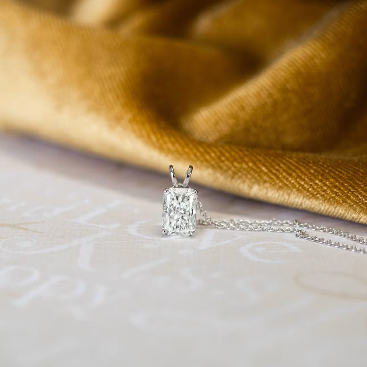 Breathtaking Radiant Cut Diamond Necklace
