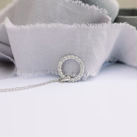 Fantastically Round Cut Diamond Necklace