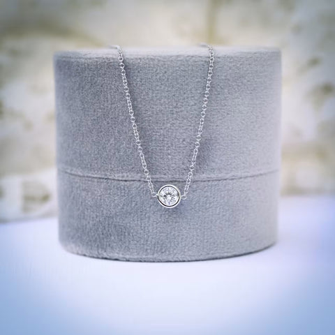 Flash Round Cut Diamond Necklace