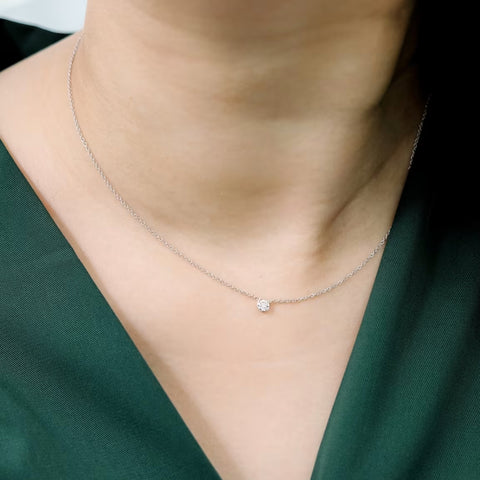 Flash Round Cut Diamond Necklace