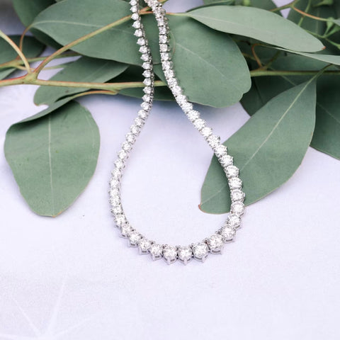 Blaze Round Cut Diamond Necklace