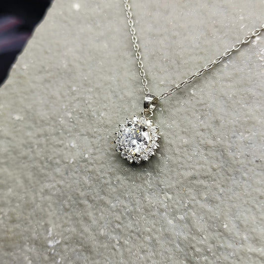 Joyful Round Cut Diamond Necklace